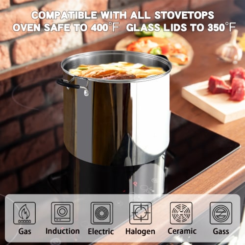 Cook N Home Professional Sauce Pot Stockpot Saucier Casserole Pan with Lid, 5 QT, Silver Perspective: bottom
