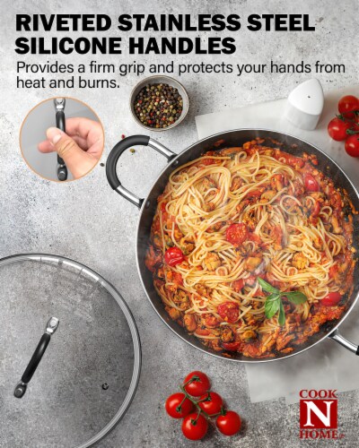 Cook N Home Pots and Pans Nonstick Kitchen Cookware Set with Stay Cool Handle Perspective: bottom