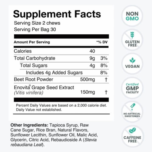HumanN® Super Beets® Heart Chews Perspective: bottom