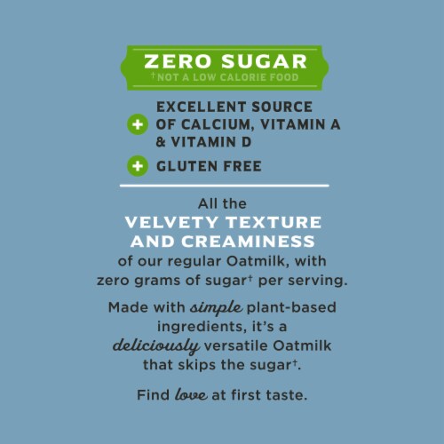 Califia Farms® Dairy Free Zero Sugar Original Oat Milk Perspective: bottom