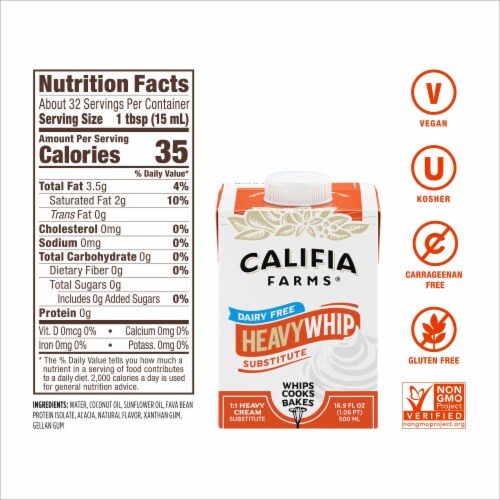 Califia Farms® Dairy Free Heavy Whip Substitute Perspective: bottom
