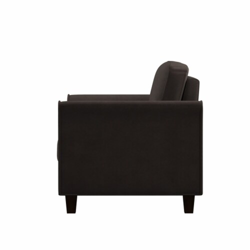 LifeStyle Solutions New Haven Chair in Coffee Microfiber Upholstery Perspective: bottom