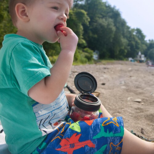 reCAP® Mason Jars lid FLIP cap | Regular Mouth | Black Perspective: bottom
