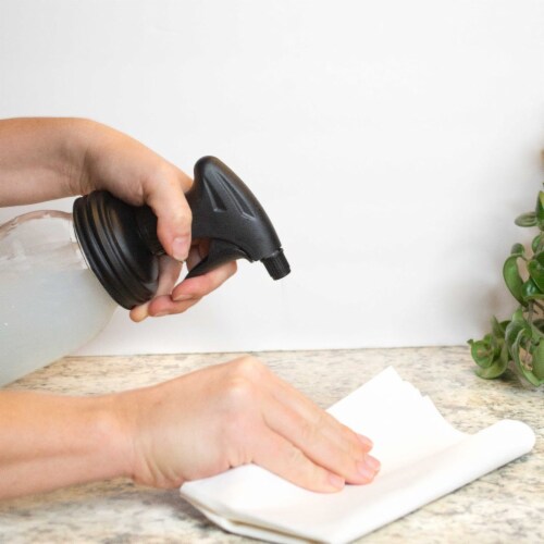 reCAP® Mason Jars Sprayer & Pump Cap Set, Regular Mouth, Black Perspective: bottom