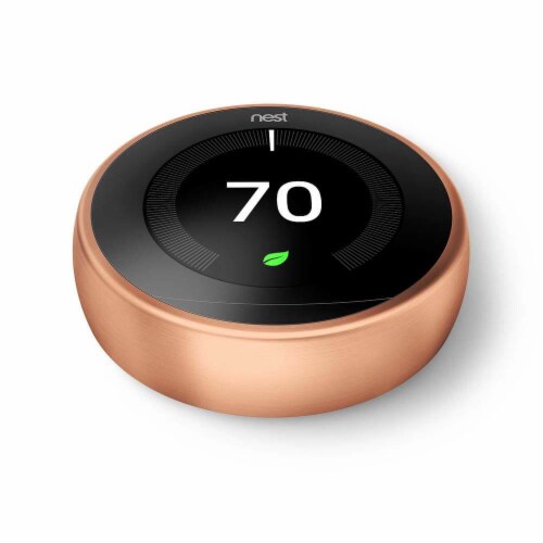 Google Nest T3021US Learning Thermostat 3rd Gen - Copper Perspective: bottom