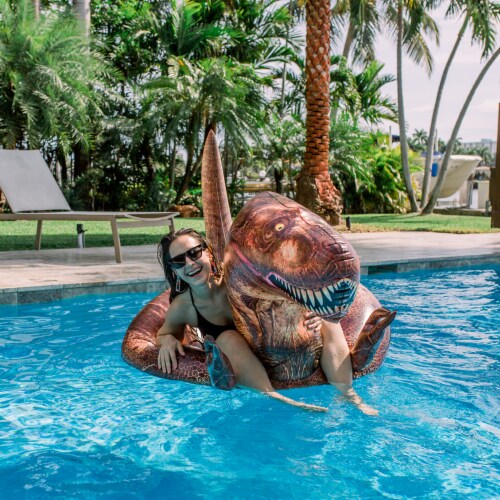 PoolCandy T-Rex Dinosaur Jumbo Beach & Pool Tube Perspective: bottom