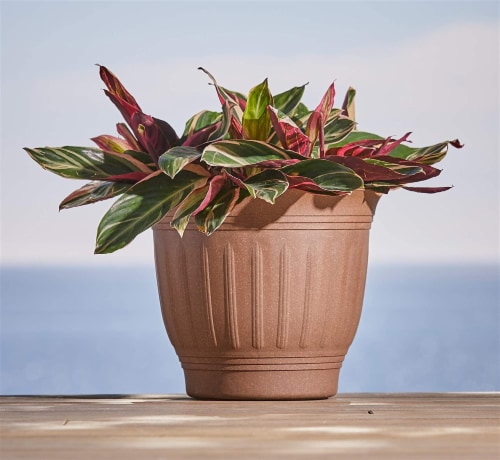 Bloem CLN12-43 12 Colonnade Wood Resin Planter, Dark Earth Perspective: bottom