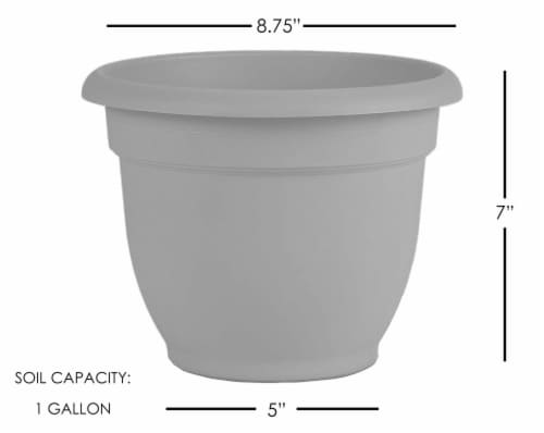 Bloem Ariana 8.8 In. H x 8 In. Dia. Plastic Self Watering Burnt Red Planter Perspective: bottom