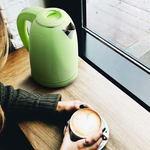 Ovente Double Wall Insulated Electric Kettle, Black 1.7L, 1.7 L