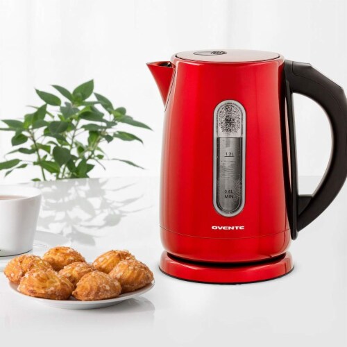 Ovente Electric Tea Kettle Stainless Steel, Red 1.7L, 1.7 L - Ralphs