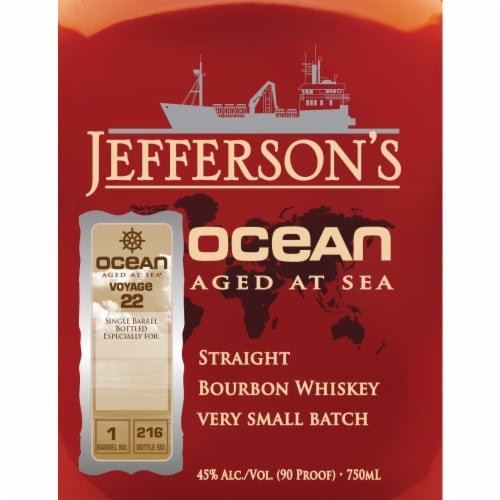 Jefferson's Ocean Aged At Sea Voyage No. 19 Wheated Mash Bill Straight Bourbon Perspective: bottom