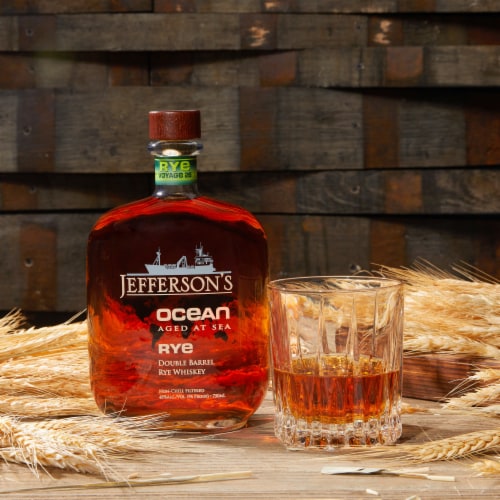 Jefferson's Ocean Aged at Sea Double Barrel Kentucky Rye Whiskey Perspective: bottom