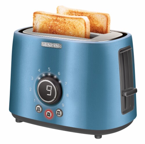 Sencor 2-Slot Toaster with Digital Button and Rack - Blue Perspective: bottom