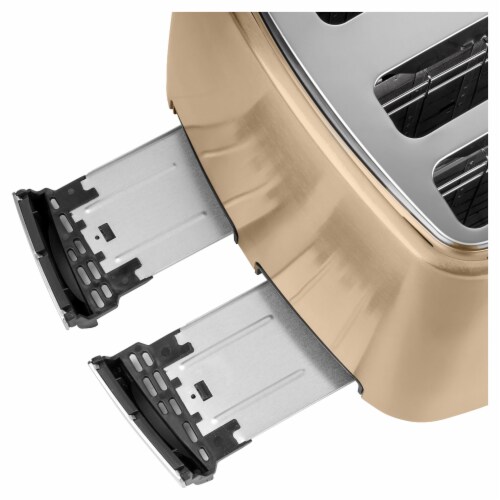 Sencor 4-Slot Toaster with Digital Button and Rack - Champagne Perspective: bottom