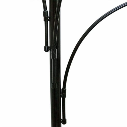 Sunnydaze Black Steel Hanging Basket Stand with 4 Adjustable
