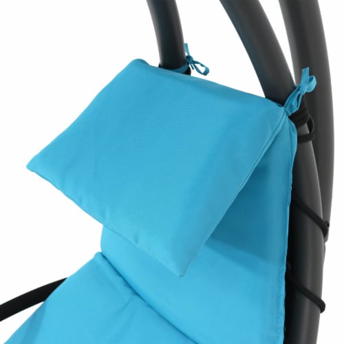 Sunnydaze decor sunnydaze floating sales chaise lounger swing chair umbrella
