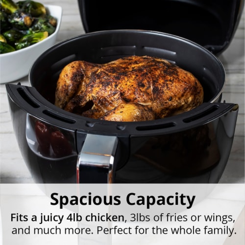 5 Qt. Black Teflon-Free Ceramic Air Fryer with Recipe Book, 1 - Kroger