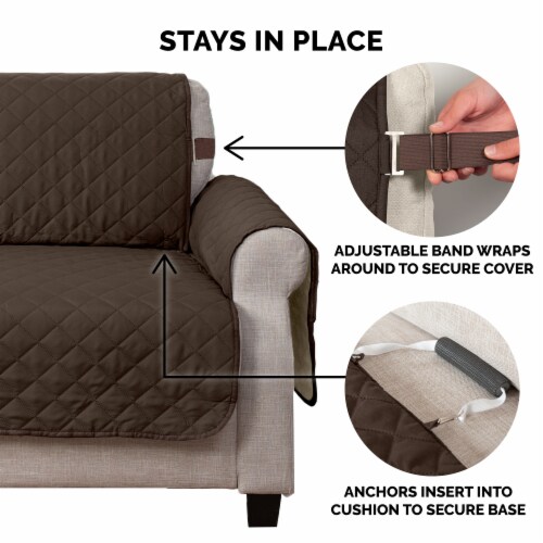 Reversible Chair Protector - Espresso/Clay Perspective: bottom