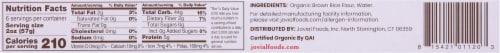 Jovial® Organic Brown Rice Gluten Free Spaghetti Perspective: bottom