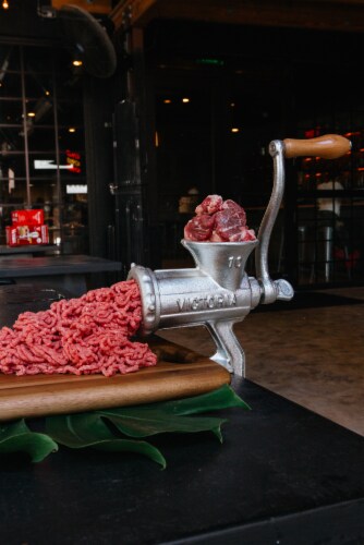 Victoria Cast Iron #10 Meat Grinder Perspective: bottom