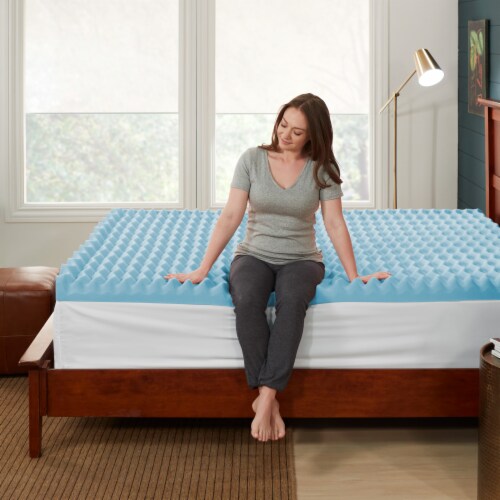 Dream Serenity EcoWave 4 Memory Foam Mattress Topper Twin Perspective: bottom