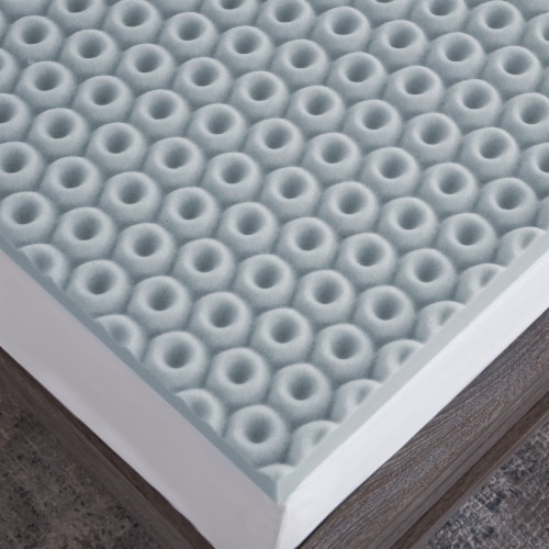 Dream Serenity Cool Point 2 Memory Foam Mattress Topper Queen Perspective: bottom