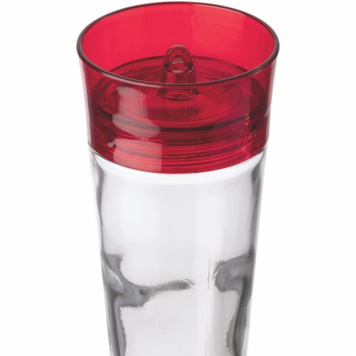 More Birds Ruby 10 Oz. Glass Hummingbird Feeder 35-RUB Perspective: bottom