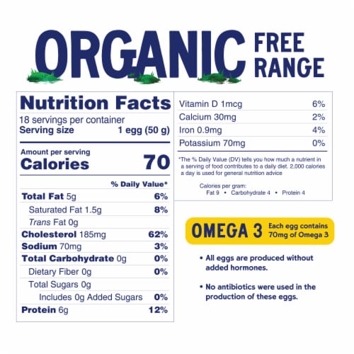 Pete & Gerry's Organic Free Range Eggs Large 18 ct Perspective: bottom