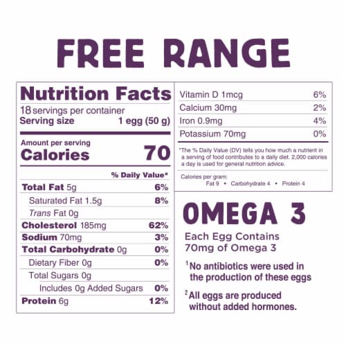 Nellie's Free Range Eggs Large 18 ct Perspective: bottom