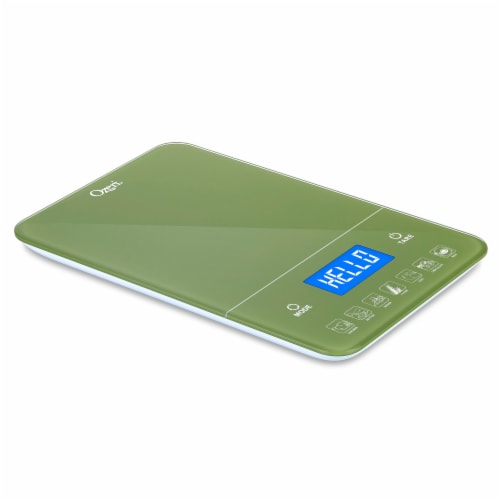 Ozeri Touch III 22 lbs (10 kg) Digital Kitchen Scale with Calorie Counter, in Tempered Glass Perspective: bottom