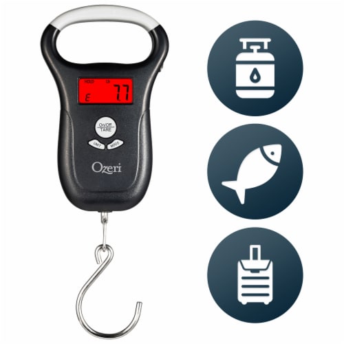 Ozeri LS2 Multifunction Propane Tank Scale and BBQ Gas Gauge, with Luggage and Fish Scale Perspective: bottom