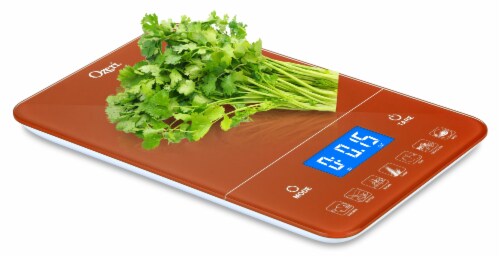 Ozeri Touch III 22 lbs (10 kg) Digital Kitchen Scale with Calorie Counter, in Tempered Glass Perspective: bottom