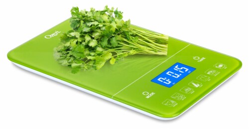 Ozeri Touch III 22 lbs (10 kg) Digital Kitchen Scale with Calorie Counter, in Tempered Glass Perspective: bottom
