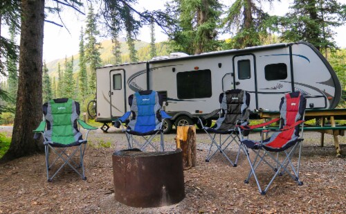 GigaTent Folding Camping Chair - Black Perspective: bottom
