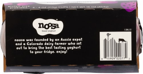 Noosa® Mixed Berry Blended Yogurt 4 Pack Cups Perspective: bottom