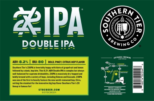 Southern Tier Brewing Company 2X Double IPA Beer Perspective: bottom