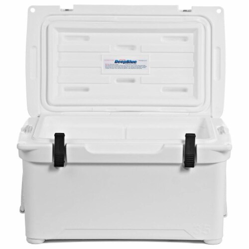 ENGEL 35 Quart 42 Can High Performance Roto Molded Ice Cooler Chest, White Perspective: bottom