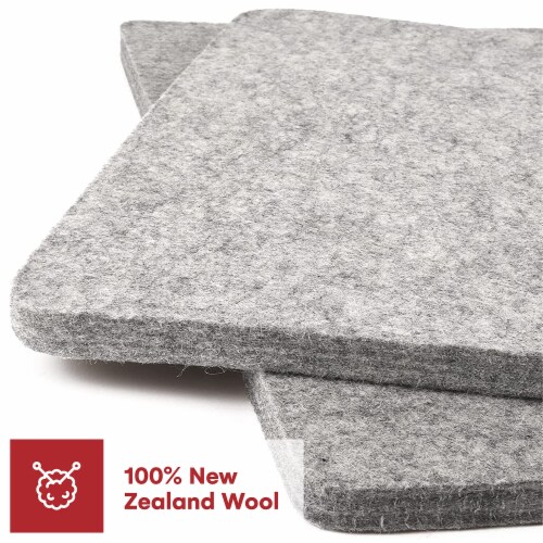 Wool Ironing Mat-Pad Made with 100% New Zealand Wool Ironing Board Cover  (Gray, 17 X 17) 