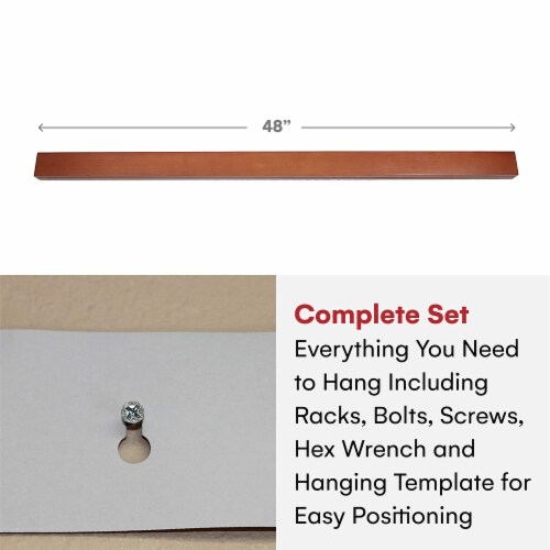 Precision Quilting Tools 48” Dark Wood Quilt Hanger Rack Perspective: bottom
