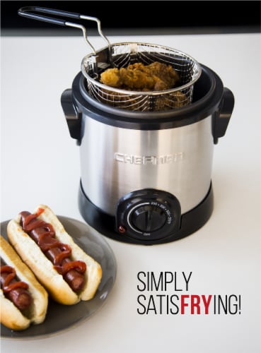 Chefman Fry Guy Deep Fryer - Silver/Black Perspective: bottom
