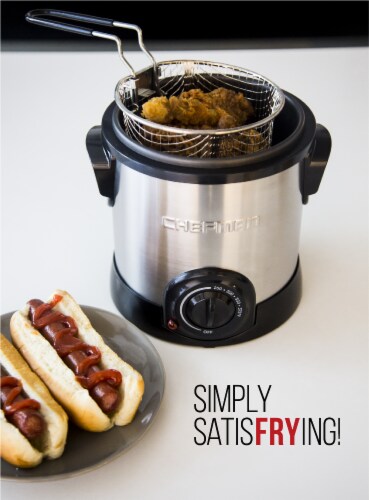 Chefman Fry Guy Deep Fryer - Silver/Black Perspective: bottom