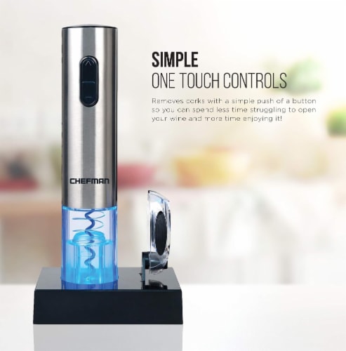 Chefman Stainless Steel Electric Wine Opener Perspective: bottom