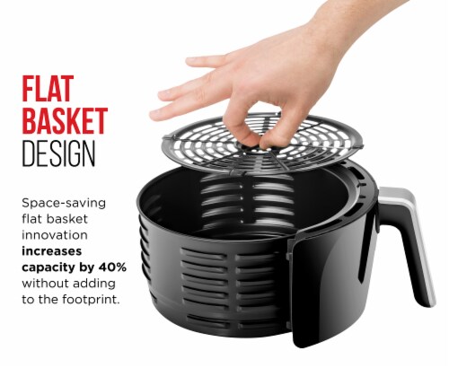 Chefman Analog Air Fryer with Dual Control - Black Perspective: bottom