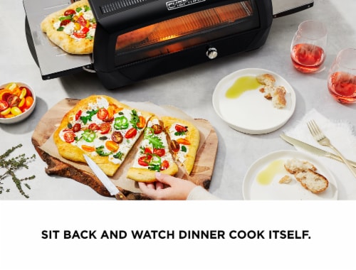 Chefman Food Mover Conveyor Toaster Oven - Black Perspective: bottom