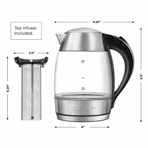 Chefman 1.8L Digital Precision Electric Kettle with Tea Infuser