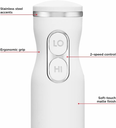 Chefman Immersion Stick 300 Watt Hand Blender - Ivory/Silver Perspective: bottom