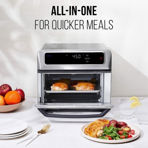 Chefman Stainless Steel Dual-Function Air Fryer and Toaster Oven