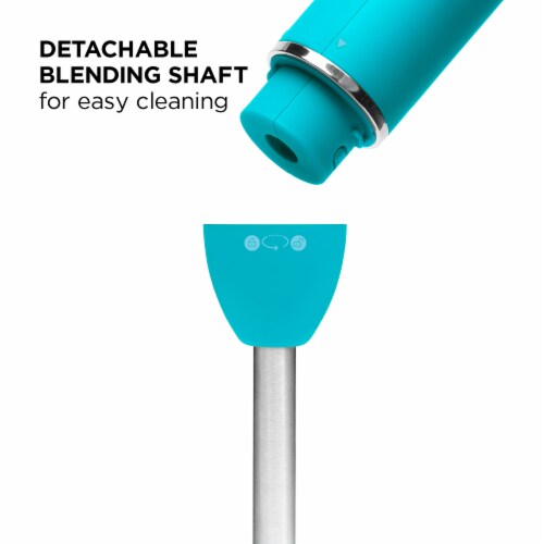 Chefman Immersion Stick Hand Blender - Sky Blue/Silver Perspective: bottom