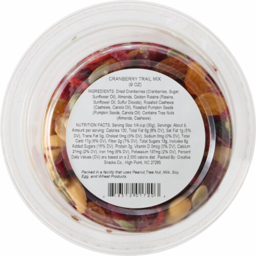 Creative Snacks Co. Cranberry Trail Mix Perspective: bottom