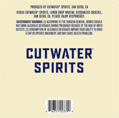 Cutwater® Lemon Drop Martini Cans Perspective: bottom